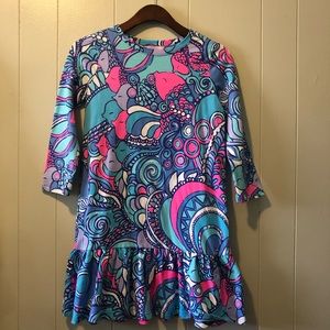 Lilly Pulitzer Sea Jewel Bold Fish Print Dress XL(12-14)